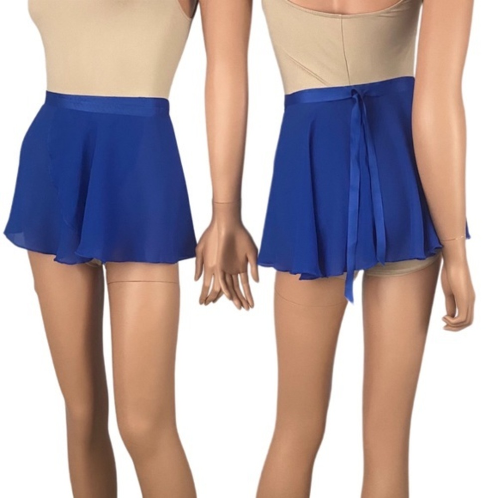 M Stevens Royal Blue Skirt Wrap Ballet Dance Cover Up Chiffon Costume